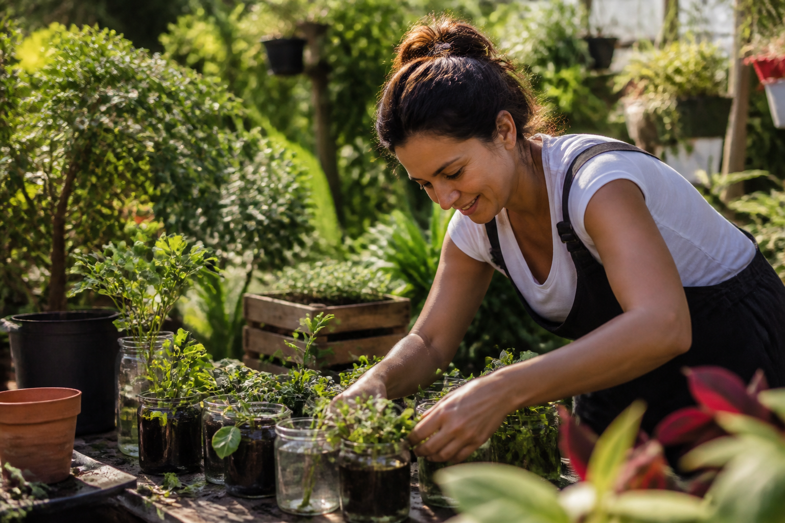Cómo propagar plantas criollas en jardinería urbana